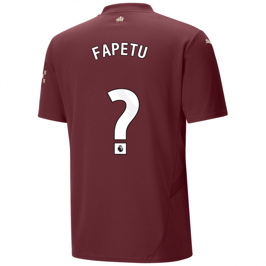 Kinder Femi Fapetu #0 Kastanienbraun Ausweichtrikot Trikot 2024/25 T-Shirt