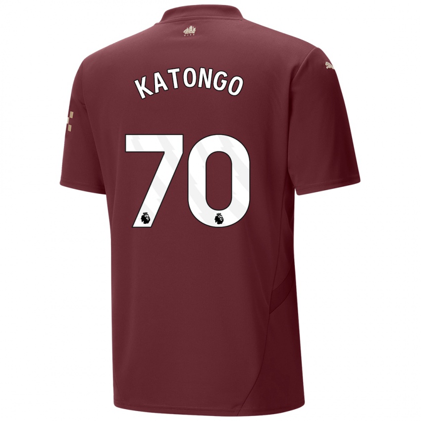 Kinder Jadel Katongo #70 Kastanienbraun Ausweichtrikot Trikot 2024/25 T-Shirt