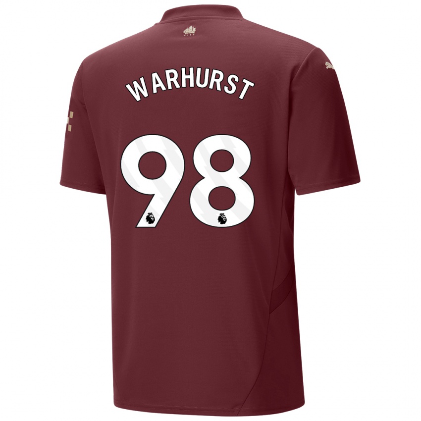 Kinder Matthew Warhurst #98 Kastanienbraun Ausweichtrikot Trikot 2024/25 T-Shirt