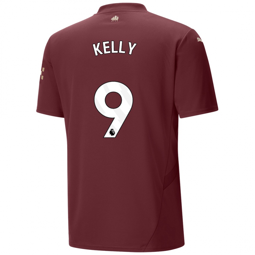 Kinder Chloe Kelly #9 Kastanienbraun Ausweichtrikot Trikot 2024/25 T-Shirt