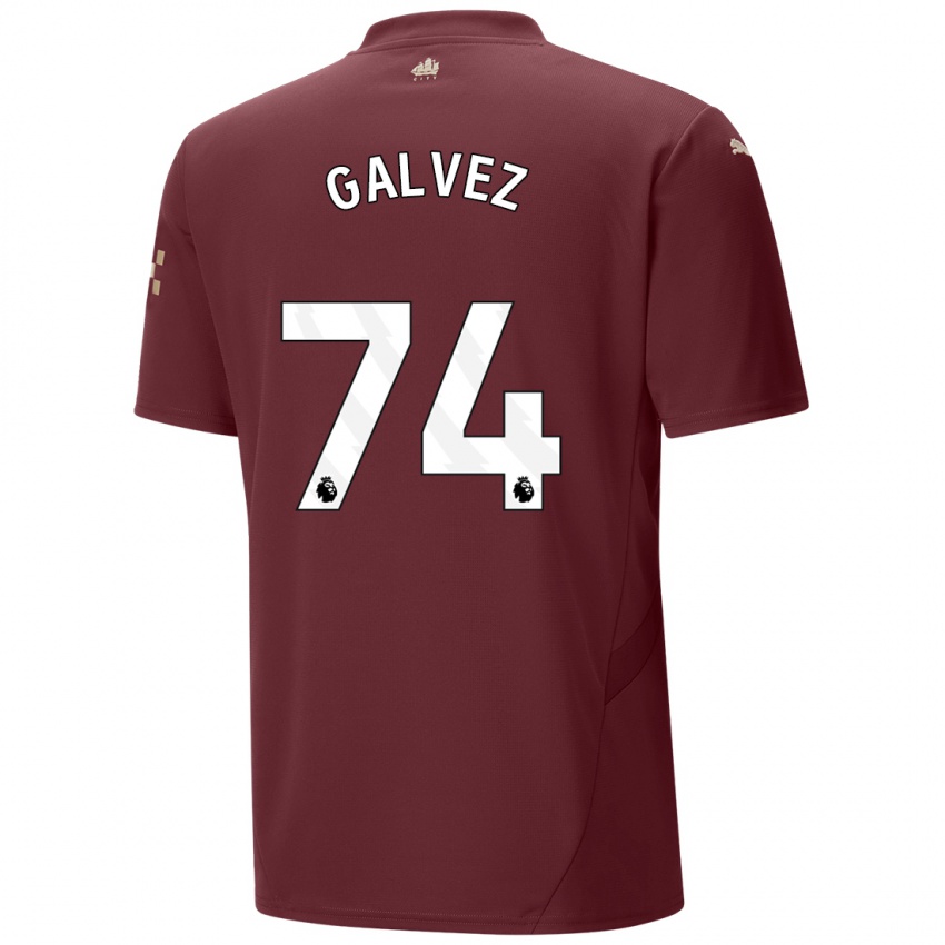 Kinder Tomas Galvez #74 Kastanienbraun Ausweichtrikot Trikot 2024/25 T-Shirt