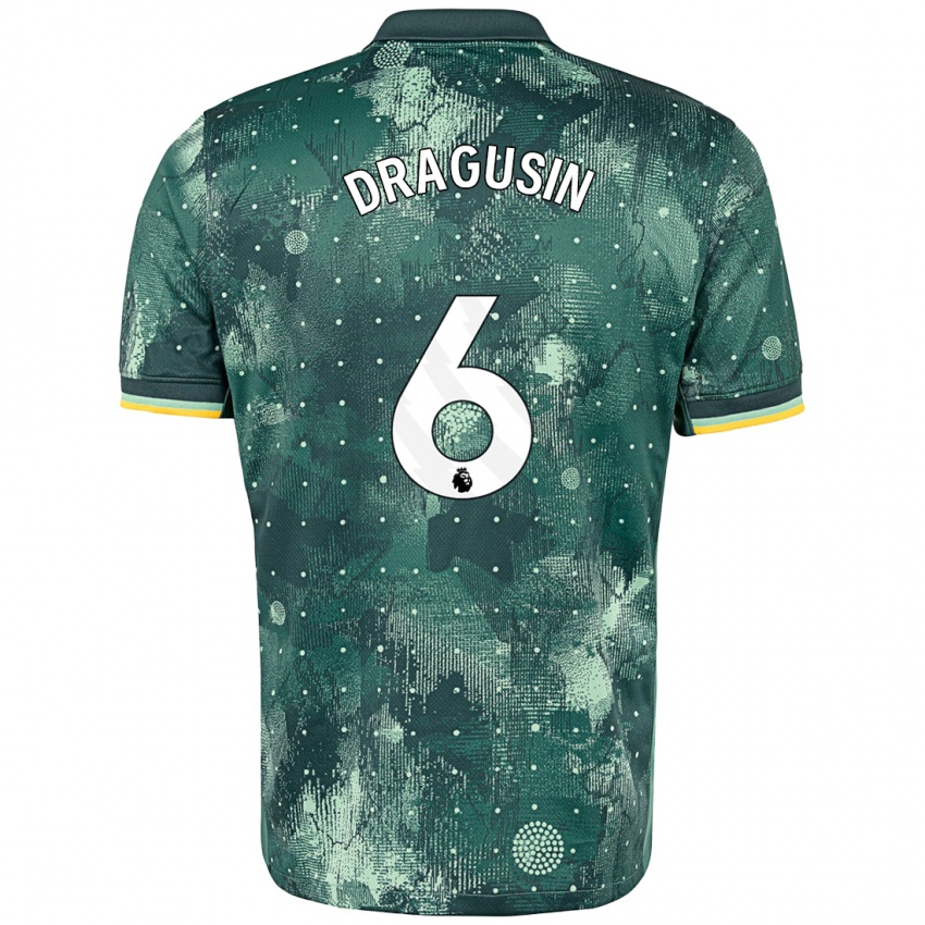 Kinder Radu Drăgușin #6 Mintgrün Ausweichtrikot Trikot 2024/25 T-Shirt