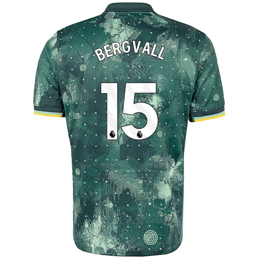 Kinder Lucas Bergvall #15 Mintgrün Ausweichtrikot Trikot 2024/25 T-Shirt