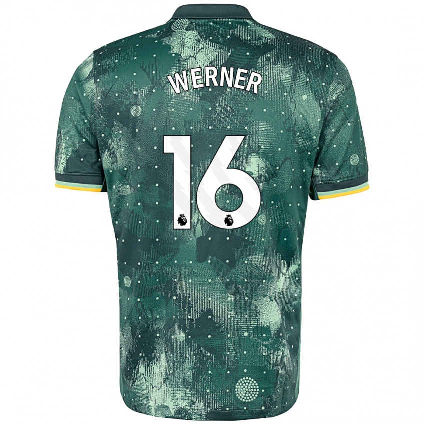 Kinder Timo Werner #16 Mintgrün Ausweichtrikot Trikot 2024/25 T-Shirt