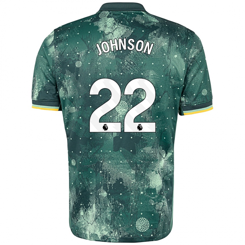 Kinder Brennan Johnson #22 Mintgrün Ausweichtrikot Trikot 2024/25 T-Shirt