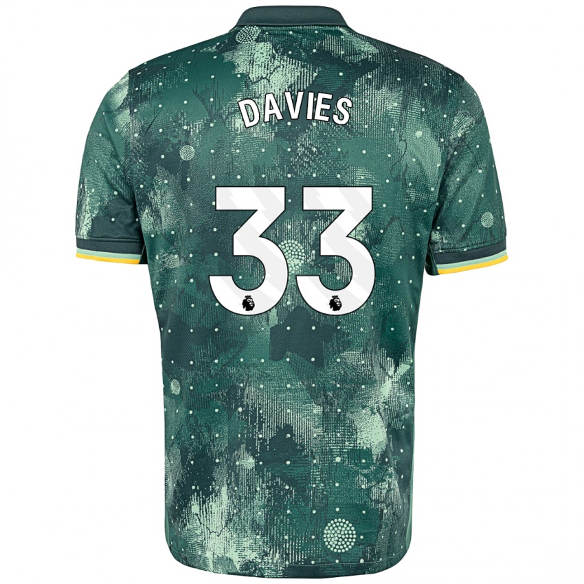 Kinder Ben Davies #33 Mintgrün Ausweichtrikot Trikot 2024/25 T-Shirt