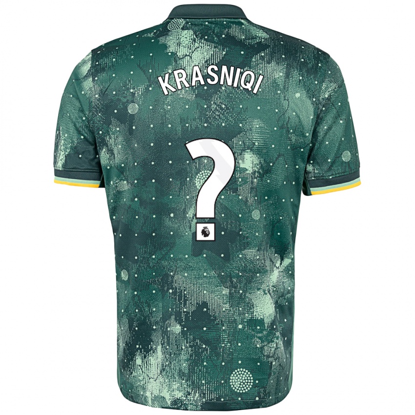 Kinder Elliot Krasniqi #0 Mintgrün Ausweichtrikot Trikot 2024/25 T-Shirt