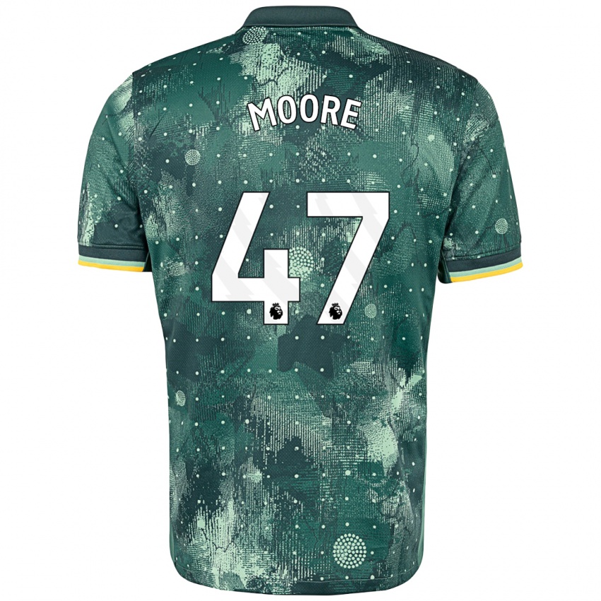 Kinder Mikey Moore #47 Mintgrün Ausweichtrikot Trikot 2024/25 T-Shirt