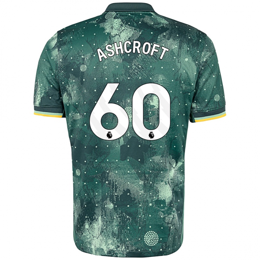 Kinder Tyrell Ashcroft #60 Mintgrün Ausweichtrikot Trikot 2024/25 T-Shirt