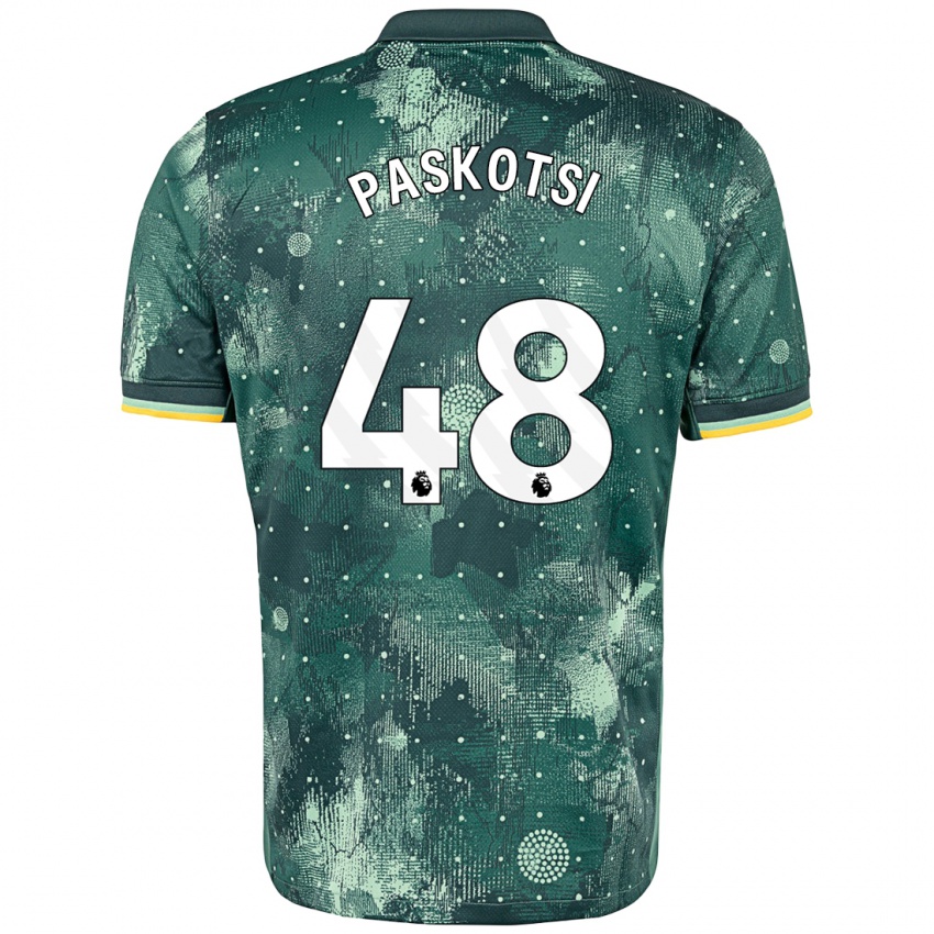 Kinder Maksim Paskotsi #48 Mintgrün Ausweichtrikot Trikot 2024/25 T-Shirt