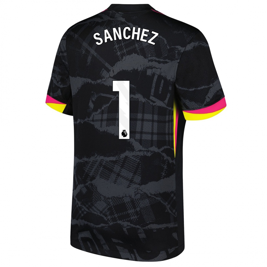 Kinder Robert Sánchez #1 Schwarz Rosa Ausweichtrikot Trikot 2024/25 T-Shirt