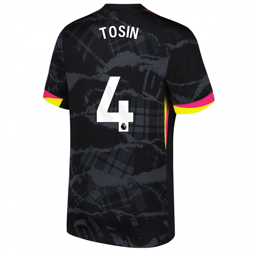 Kinder Tosin Adarabioyo #4 Schwarz Rosa Ausweichtrikot Trikot 2024/25 T-Shirt