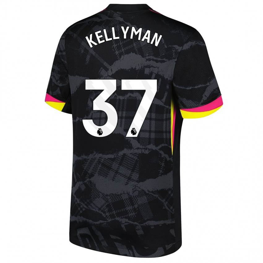 Kinder Omari Kellyman #37 Schwarz Rosa Ausweichtrikot Trikot 2024/25 T-Shirt