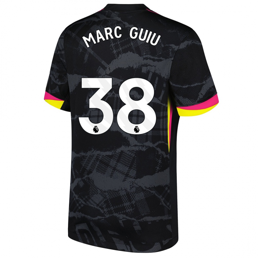 Kinder Marc Guiu #38 Schwarz Rosa Ausweichtrikot Trikot 2024/25 T-Shirt