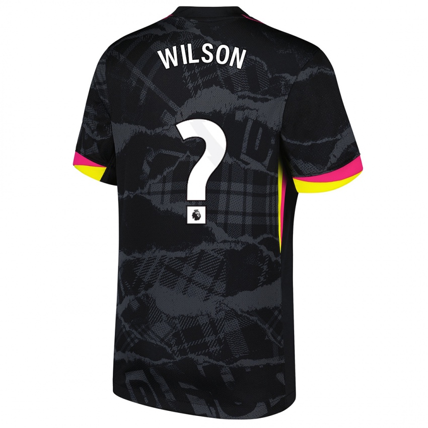 Kinder Kaiden Wilson #0 Schwarz Rosa Ausweichtrikot Trikot 2024/25 T-Shirt