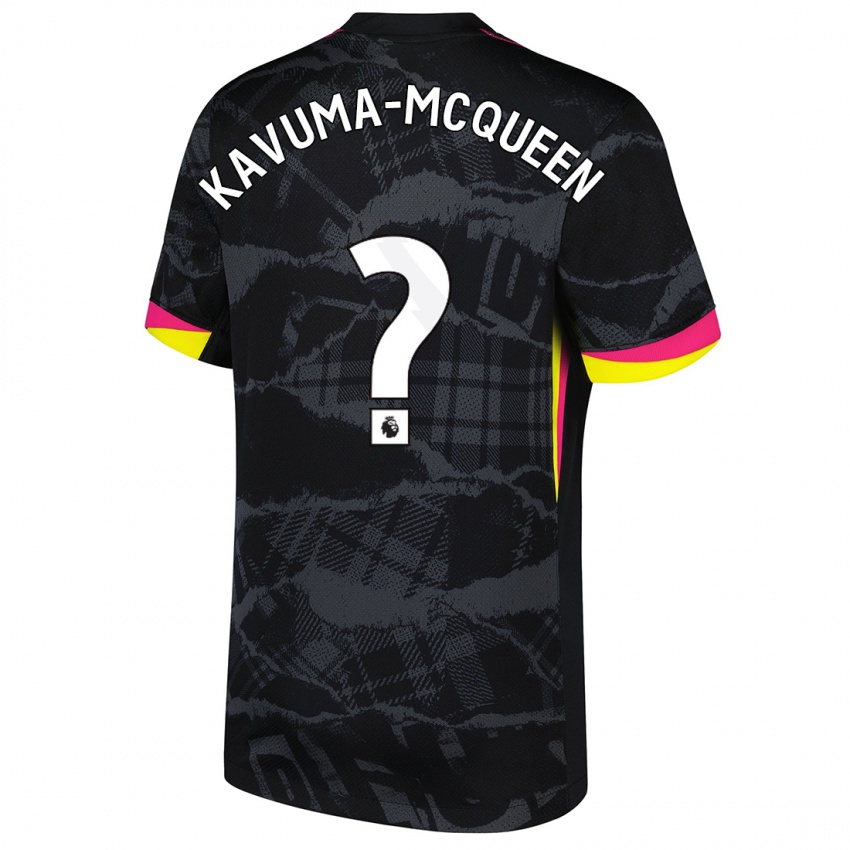 Kinder Ryan Kavuma-Mcqueen #0 Schwarz Rosa Ausweichtrikot Trikot 2024/25 T-Shirt