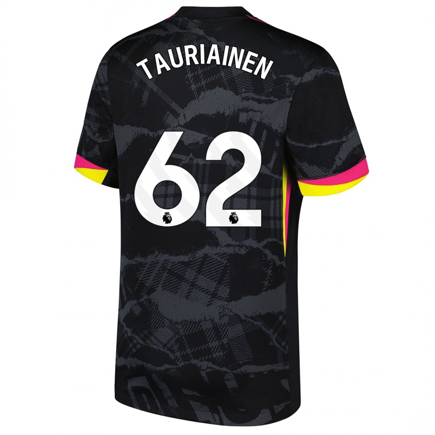 Kinder Jimi Tauriainen #62 Schwarz Rosa Ausweichtrikot Trikot 2024/25 T-Shirt