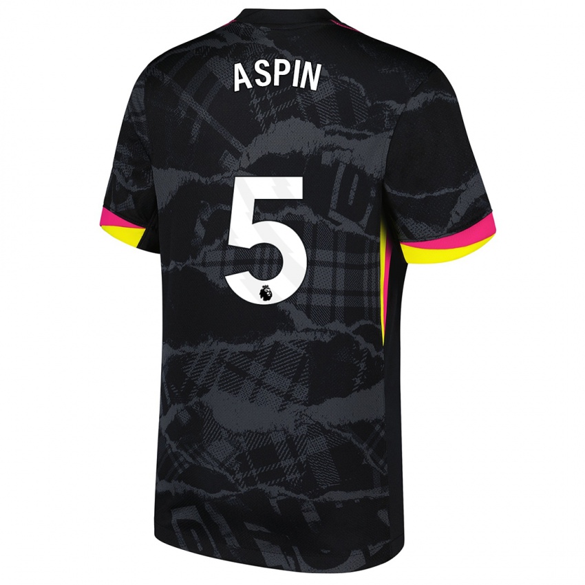 Kinder Brooke Aspin #5 Schwarz Rosa Ausweichtrikot Trikot 2024/25 T-Shirt