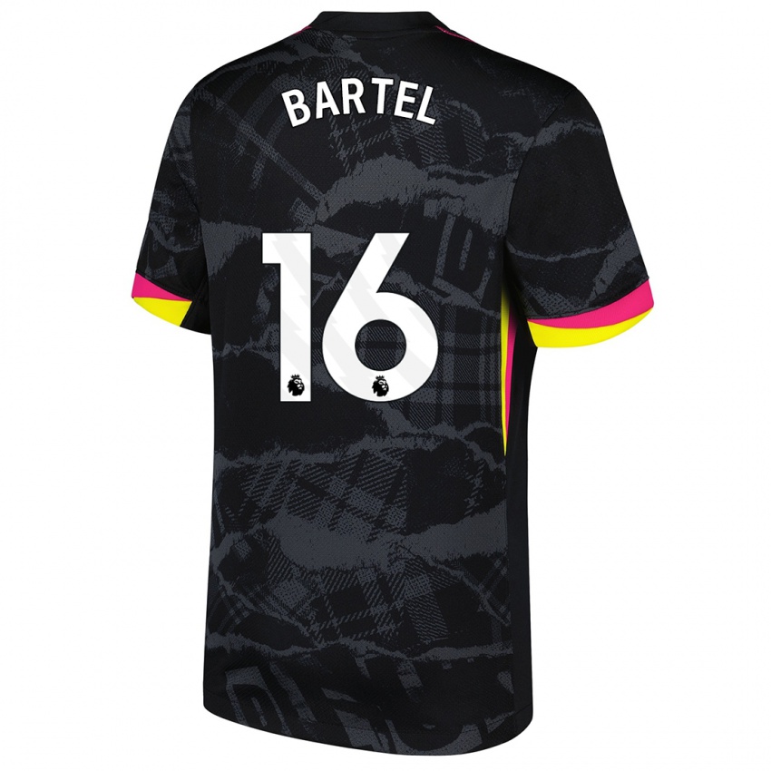 Kinder Júlia Bartel #16 Schwarz Rosa Ausweichtrikot Trikot 2024/25 T-Shirt