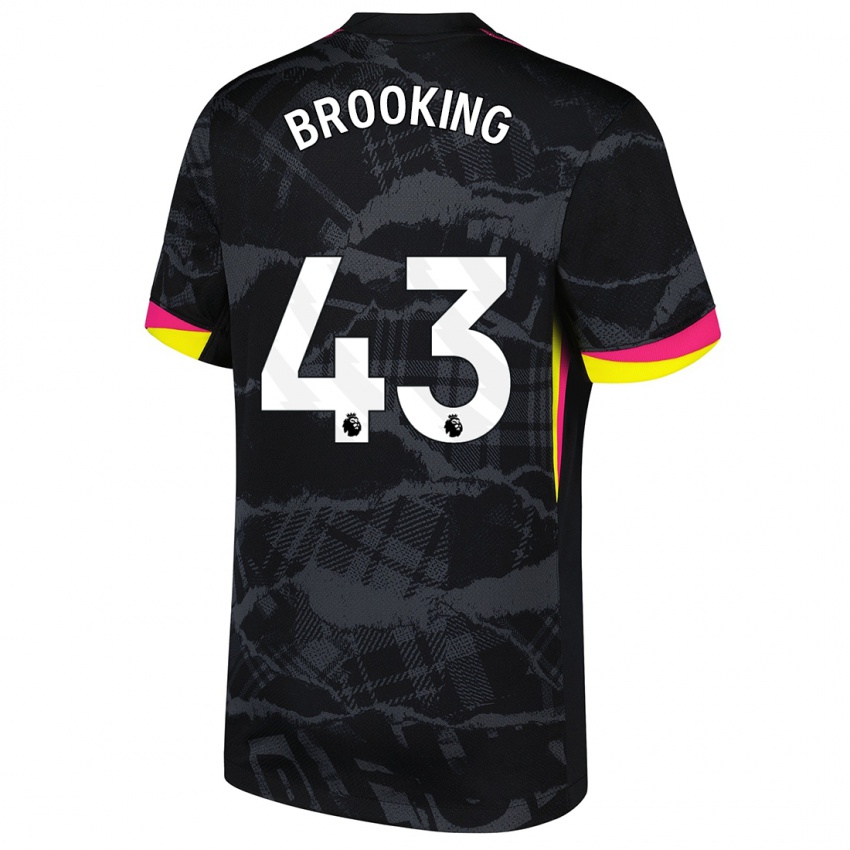 Kinder Josh Brooking #43 Schwarz Rosa Ausweichtrikot Trikot 2024/25 T-Shirt