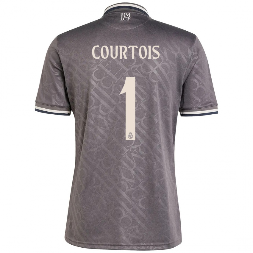 Kinder Thibaut Courtois #1 Anthrazit Ausweichtrikot Trikot 2024/25 T-Shirt