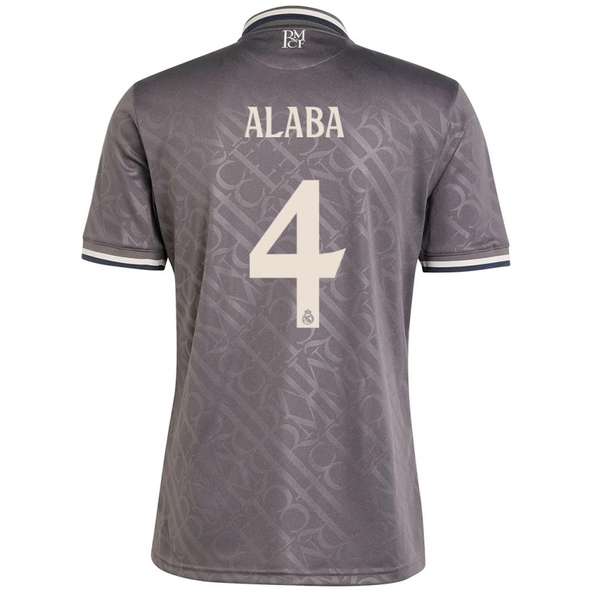 Kinder David Alaba #4 Anthrazit Ausweichtrikot Trikot 2024/25 T-Shirt