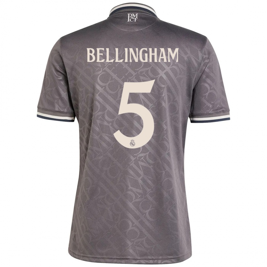 Kinder Jude Bellingham #5 Anthrazit Ausweichtrikot Trikot 2024/25 T-Shirt