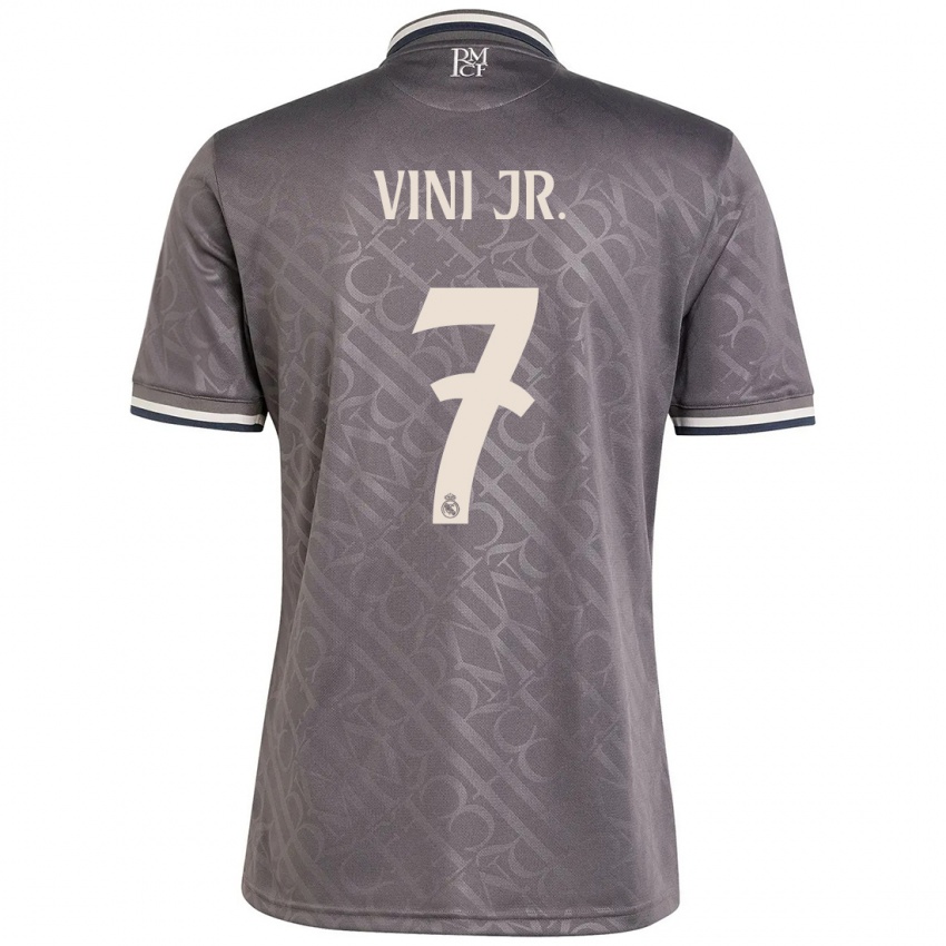 Kinder Vinicius Junior #7 Anthrazit Ausweichtrikot Trikot 2024/25 T-Shirt