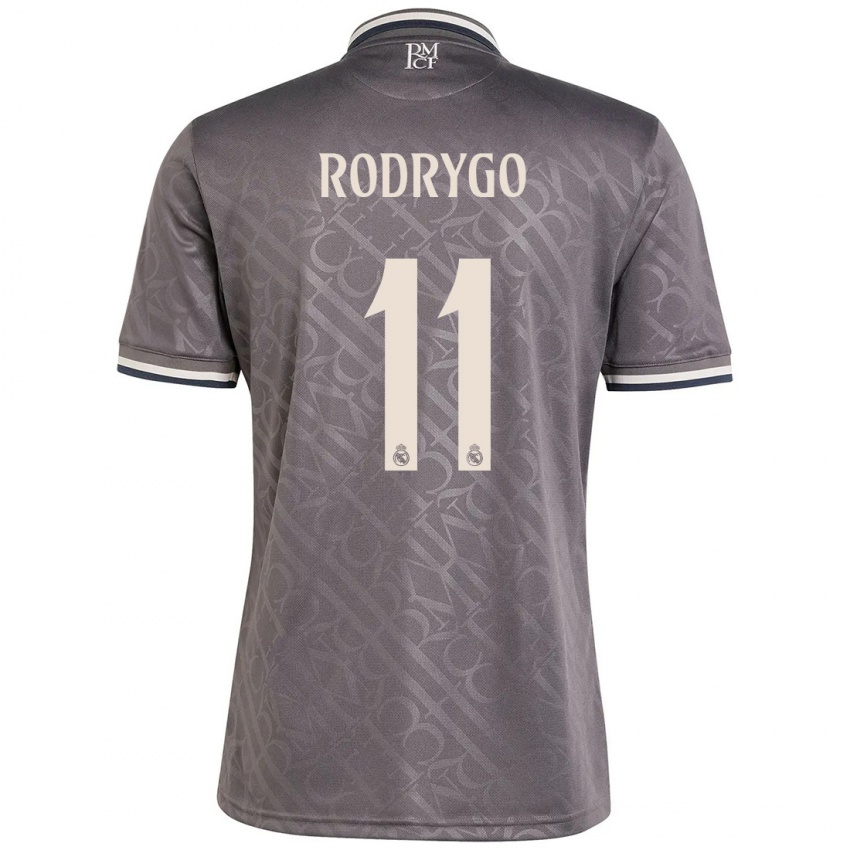 Kinder Rodrygo #11 Anthrazit Ausweichtrikot Trikot 2024/25 T-Shirt