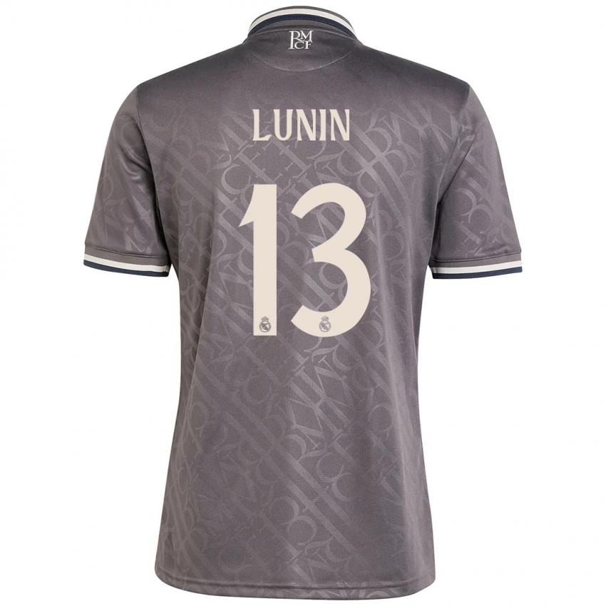 Kinder Andriy Lunin #13 Anthrazit Ausweichtrikot Trikot 2024/25 T-Shirt