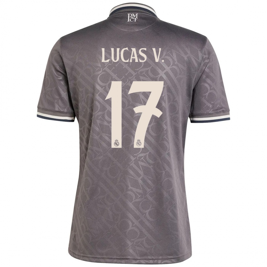 Kinder Lucas Vazquez #17 Anthrazit Ausweichtrikot Trikot 2024/25 T-Shirt