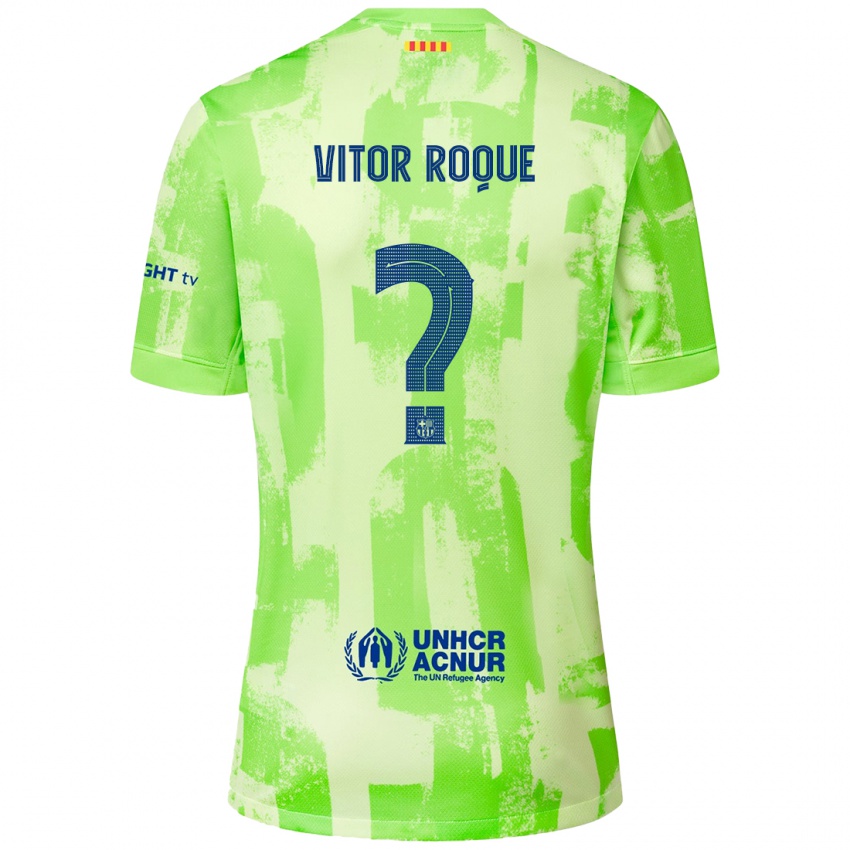 Kinder Vitor Roque #8 Limettengrün Ausweichtrikot Trikot 2024/25 T-Shirt