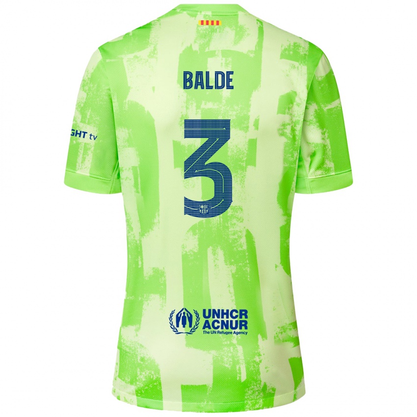 Kinder Alejandro Balde #3 Limettengrün Ausweichtrikot Trikot 2024/25 T-Shirt