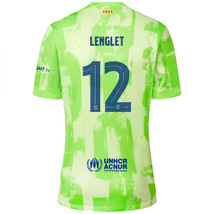 Kinder Clément Lenglet #12 Limettengrün Ausweichtrikot Trikot 2024/25 T-Shirt