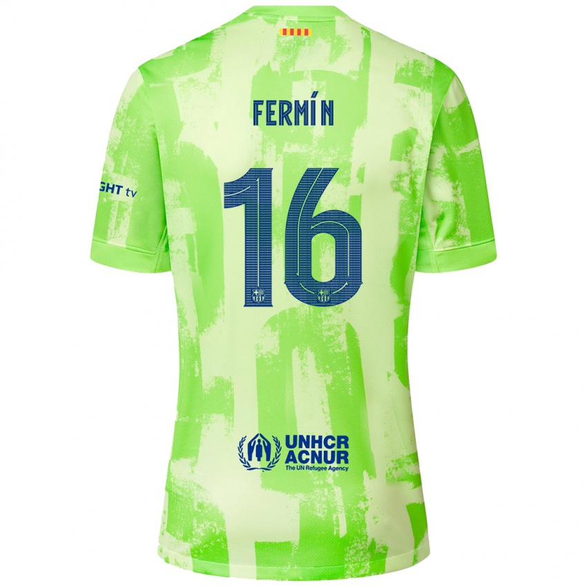 Kinder Fermin Lopez #16 Limettengrün Ausweichtrikot Trikot 2024/25 T-Shirt