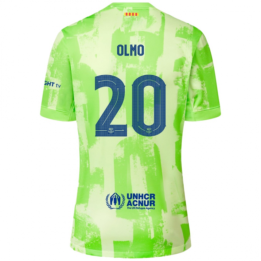 Kinder Dani Olmo #20 Limettengrün Ausweichtrikot Trikot 2024/25 T-Shirt