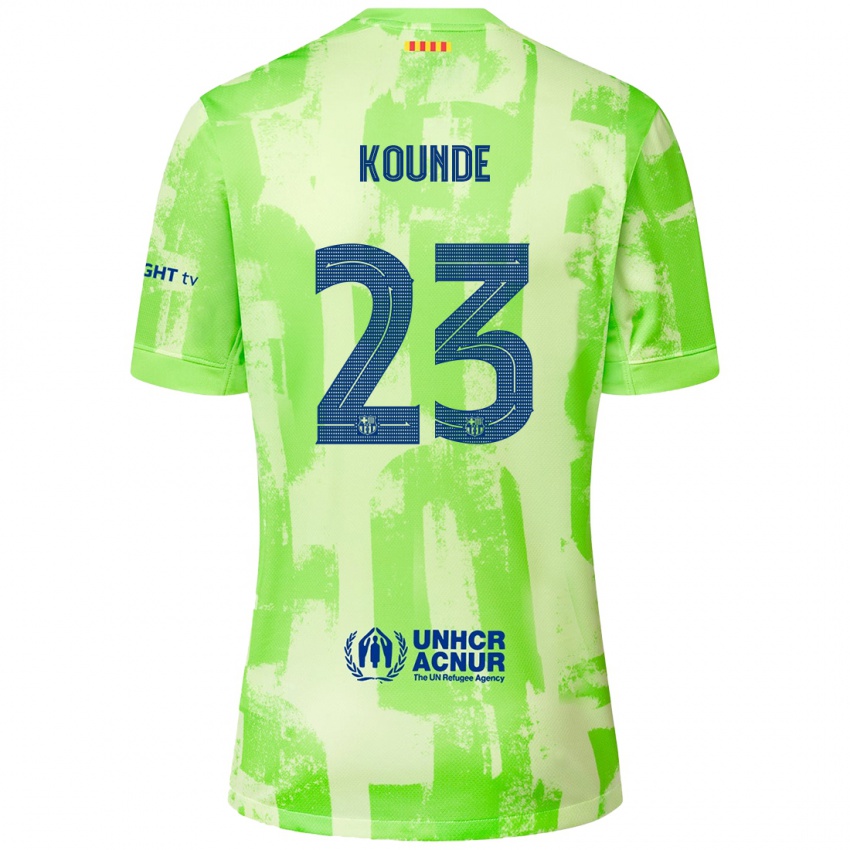 Kinder Jules Kounde #23 Limettengrün Ausweichtrikot Trikot 2024/25 T-Shirt