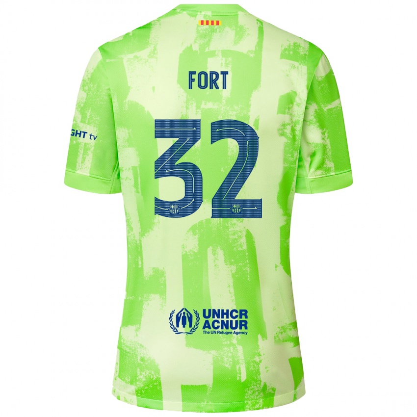 Kinder Héctor Fort #32 Limettengrün Ausweichtrikot Trikot 2024/25 T-Shirt