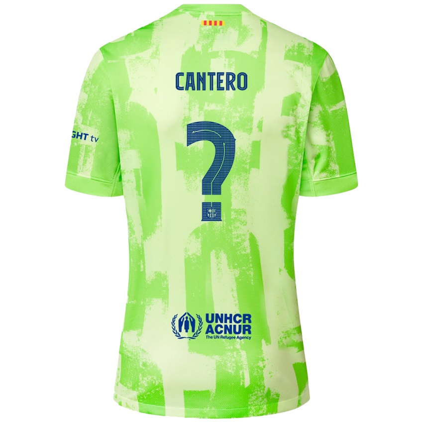 Kinder Rubén Cantero #0 Limettengrün Ausweichtrikot Trikot 2024/25 T-Shirt