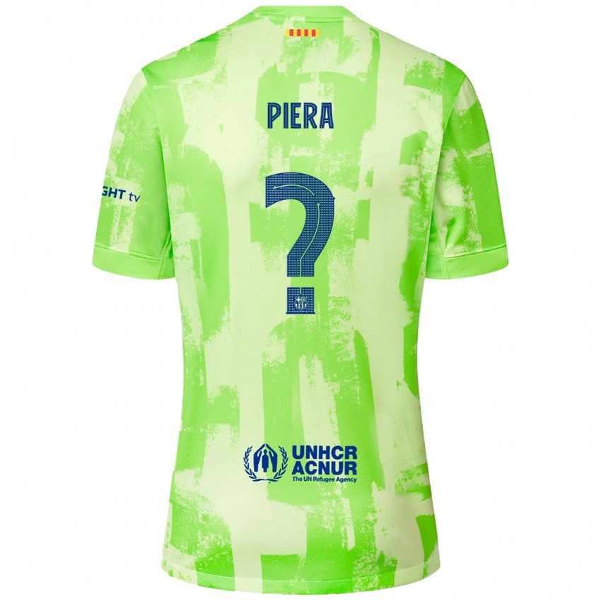 Kinder Juan Piera #0 Limettengrün Ausweichtrikot Trikot 2024/25 T-Shirt