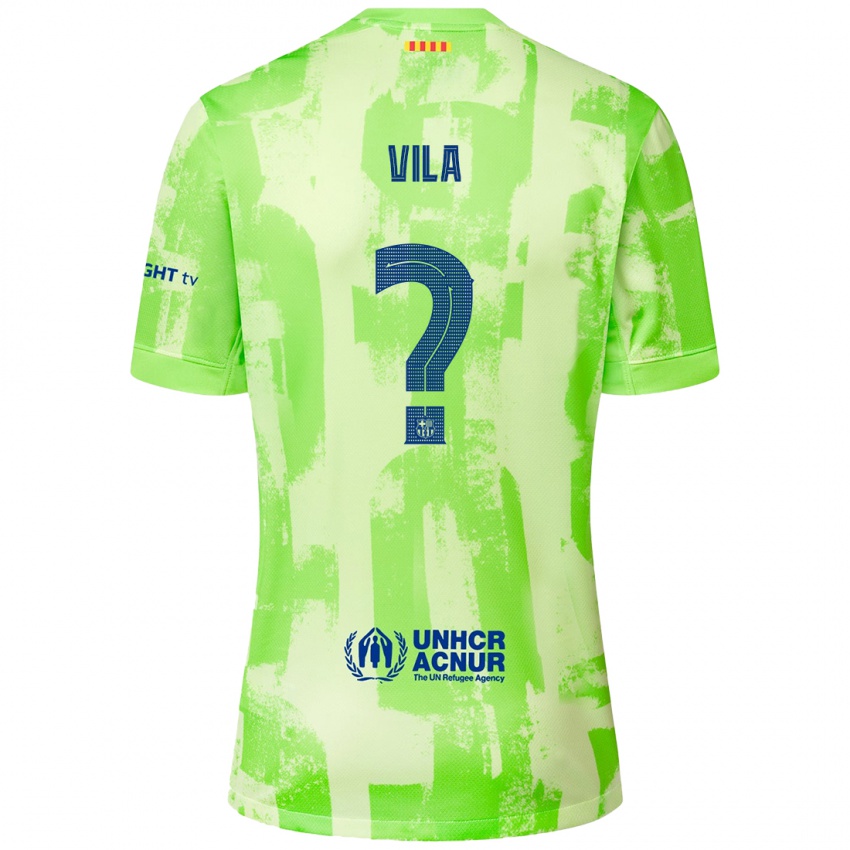 Kinder Manu Vila #0 Limettengrün Ausweichtrikot Trikot 2024/25 T-Shirt