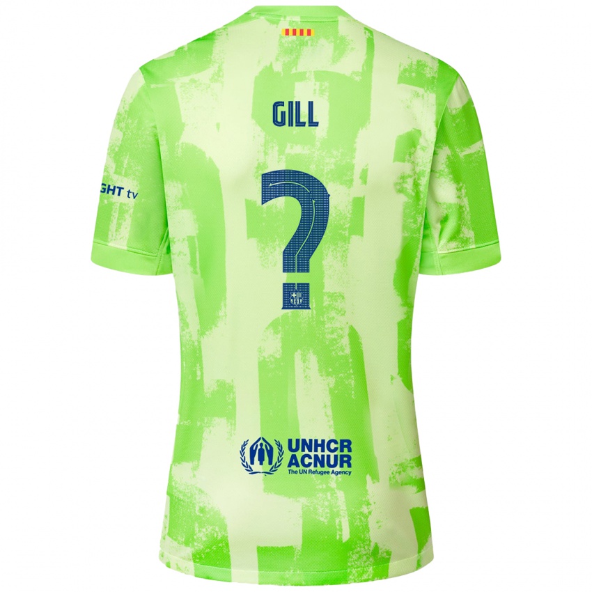 Kinder Adrian Gill #0 Limettengrün Ausweichtrikot Trikot 2024/25 T-Shirt