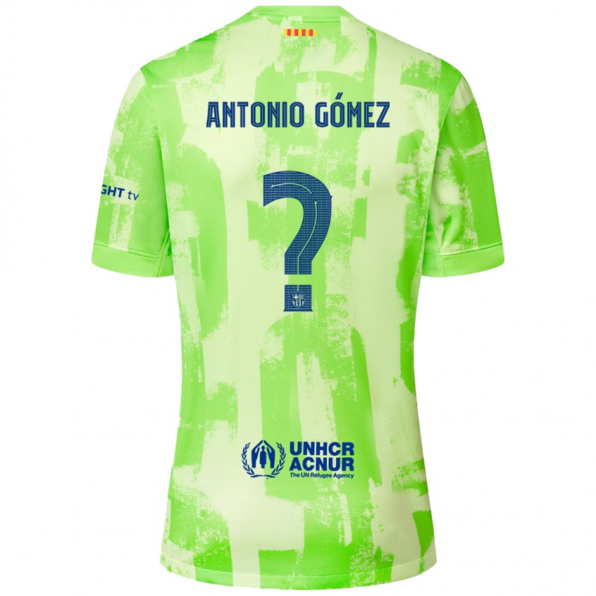 Kinder Antonio Gómez #0 Limettengrün Ausweichtrikot Trikot 2024/25 T-Shirt