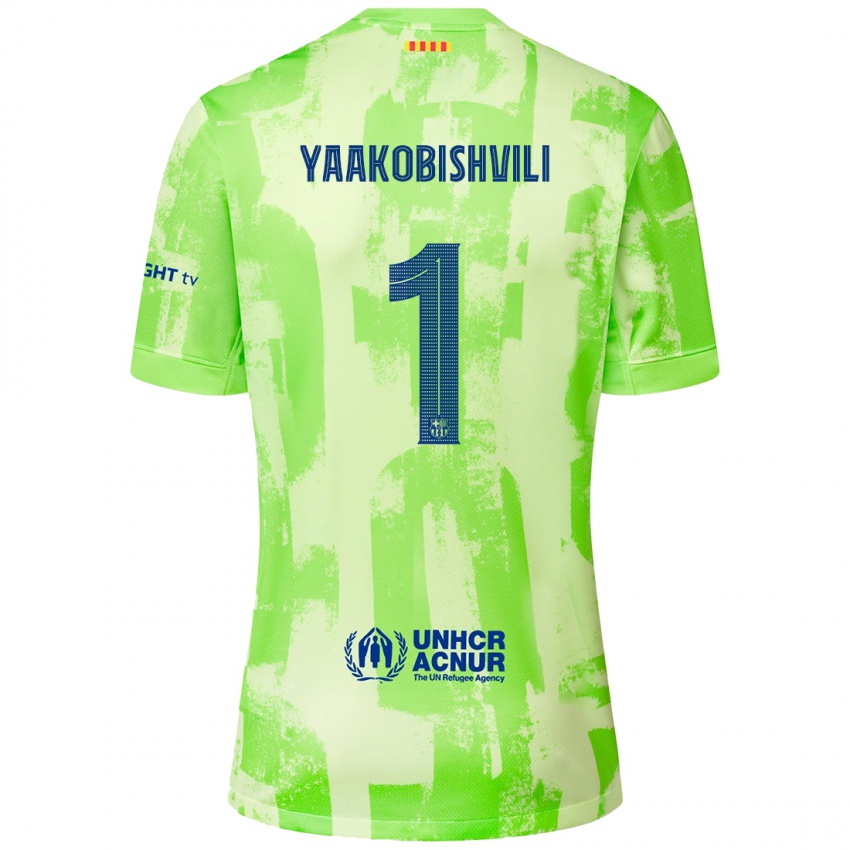 Kinder Áron Yaakobishvili #1 Limettengrün Ausweichtrikot Trikot 2024/25 T-Shirt