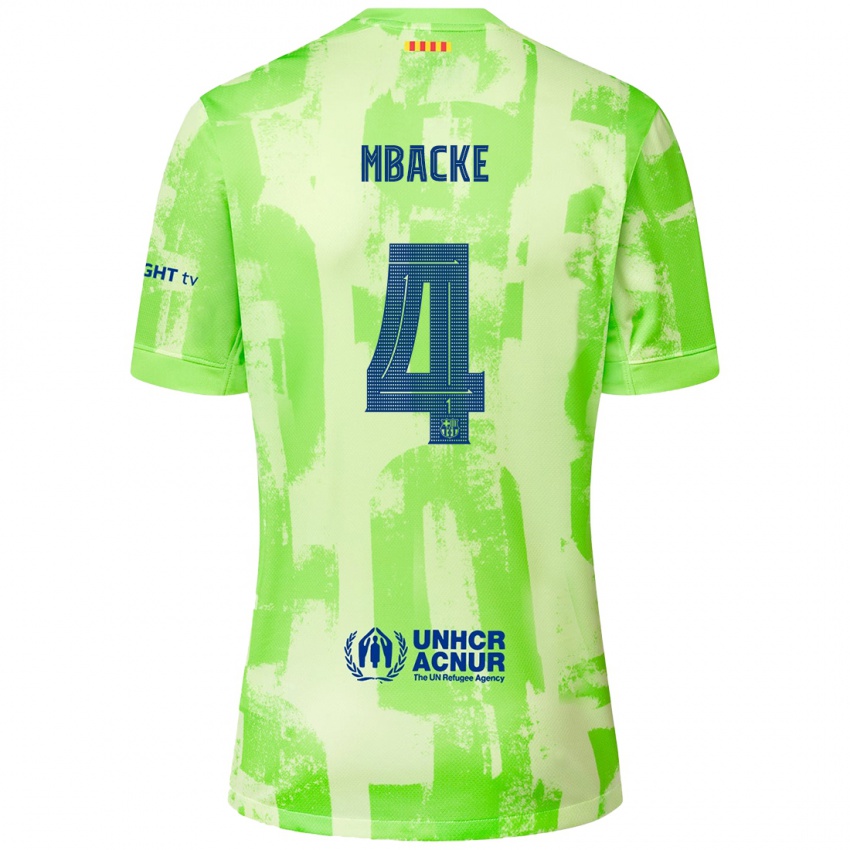 Kinder Mamadou Mbacke #4 Limettengrün Ausweichtrikot Trikot 2024/25 T-Shirt