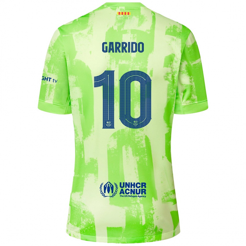 Kinder Aleix Garrido #10 Limettengrün Ausweichtrikot Trikot 2024/25 T-Shirt