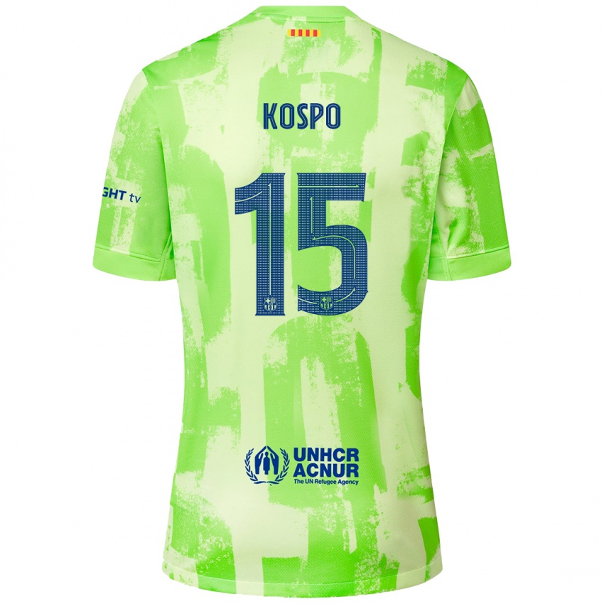 Kinder Eman Kospo #15 Limettengrün Ausweichtrikot Trikot 2024/25 T-Shirt