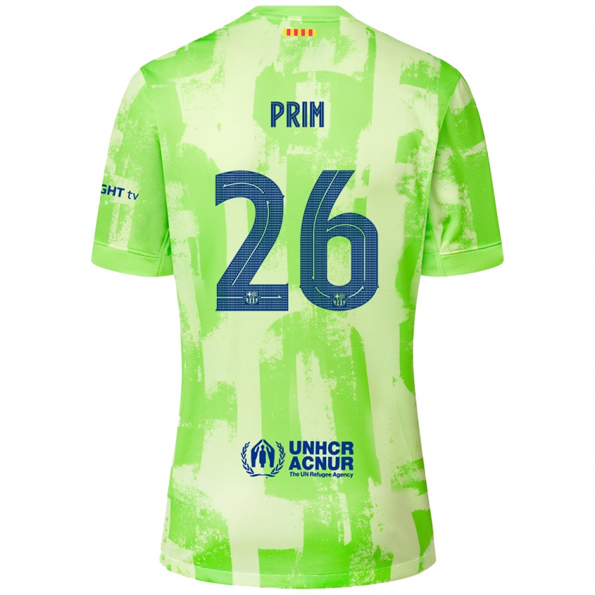 Kinder Pau Prim #26 Limettengrün Ausweichtrikot Trikot 2024/25 T-Shirt