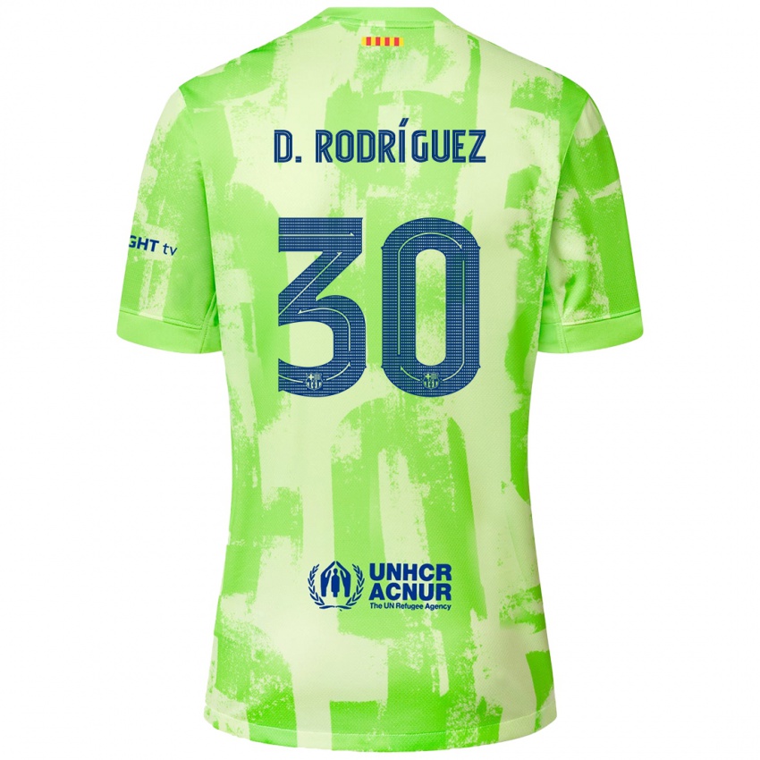 Kinder Dani Rodríguez #30 Limettengrün Ausweichtrikot Trikot 2024/25 T-Shirt