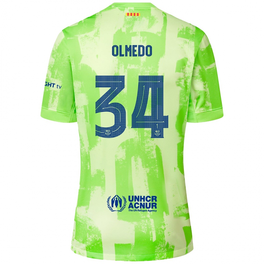 Kinder Alexis Olmedo #34 Limettengrün Ausweichtrikot Trikot 2024/25 T-Shirt